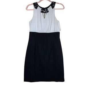 BY & BY Black and White Sleeveless Mini Dress Size 7